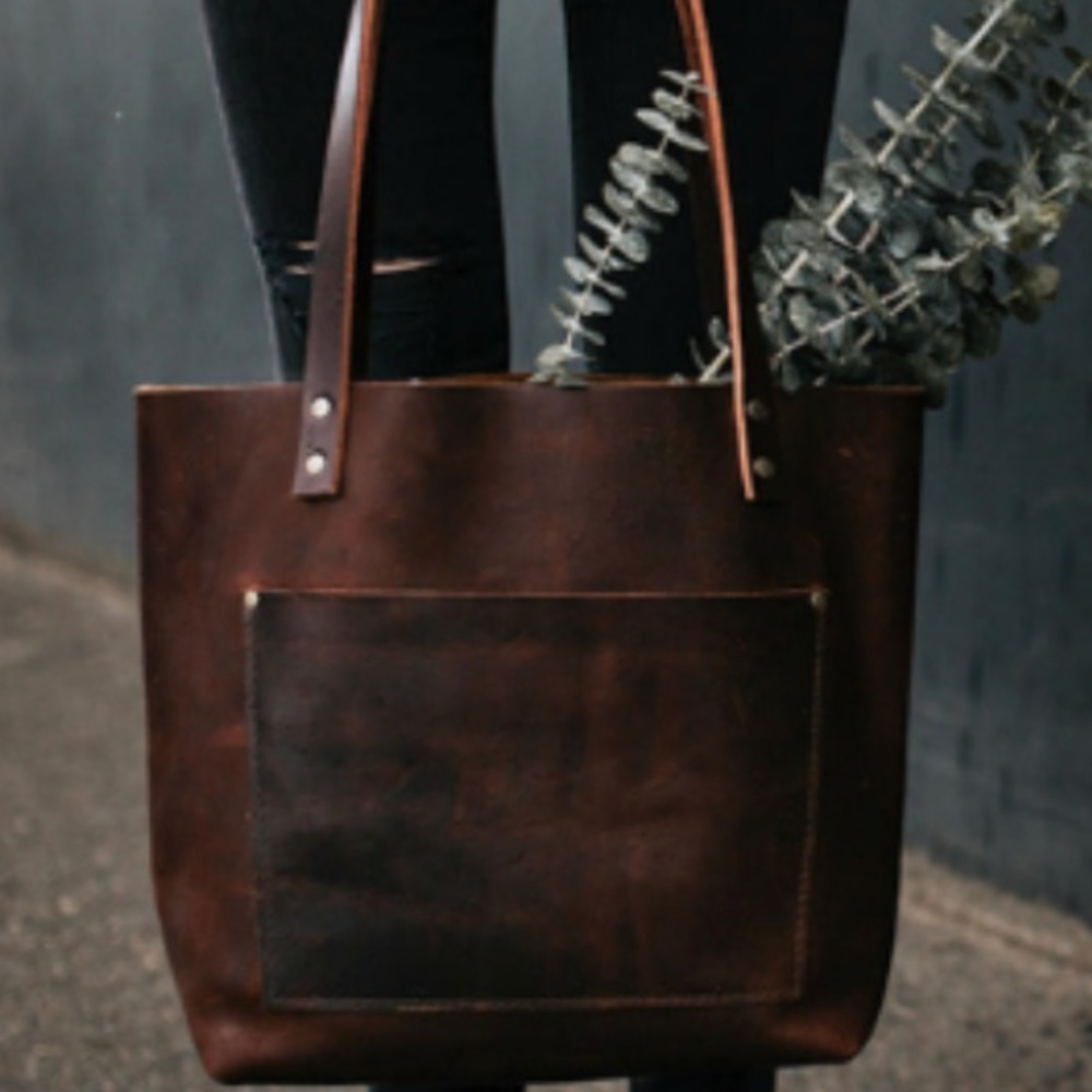 Portland Leather Good Grizzly Tote